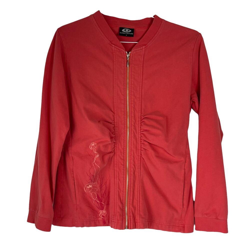 Global Culture Size‎ Small Ruched Pink Light Jacket